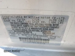 2017 Nissan Note SV with VIN 3N1CE2CP8HL353770, listed as a IAAI auction lot 41594292 with 107,217 mi miles and . Bid and sale history available at DreamBid. Image 9.