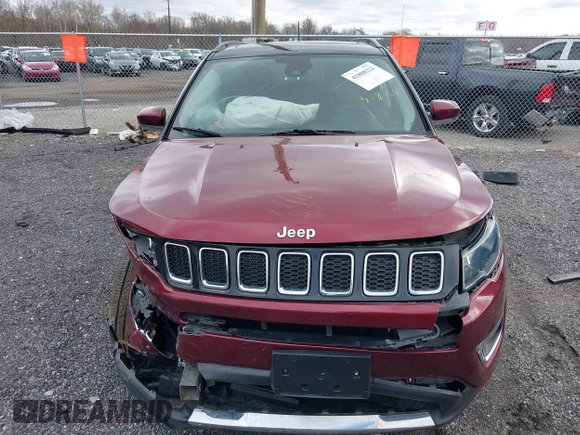 2021 Jeep Compass Limited with VIN 3C4NJDCB3MT601337, listed as a IAAI auction lot 41808321 with 38,209 mi miles and . Bid and sale history available at DreamBid. Image 12.