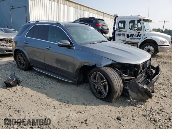 2024 Mercedes-Benz GLE 53 AMG with VIN 4JGFB6BB1RB104581, listed as a Copart auction lot 66413344 with 10,434 mi miles and Salvage title. Bid and sale history available at DreamBid. Image 4.