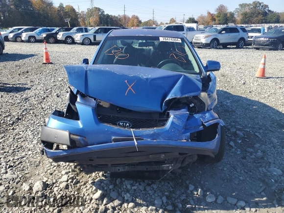 2007 Kia Rio LX with VIN KNADE123376224643, listed as a Copart auction lot 78474304 with 170,497 mi miles and Salvage Title. Bid and sale history available at carsss.com. Image 5.