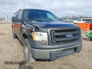 2014 Ford F-150 XL with VIN 1FTMF1EM7EKF11217, listed as a IAAI auction lot 41853589 with 258,639 mi miles. Bid and sale history available at carsss.com. Image 1.