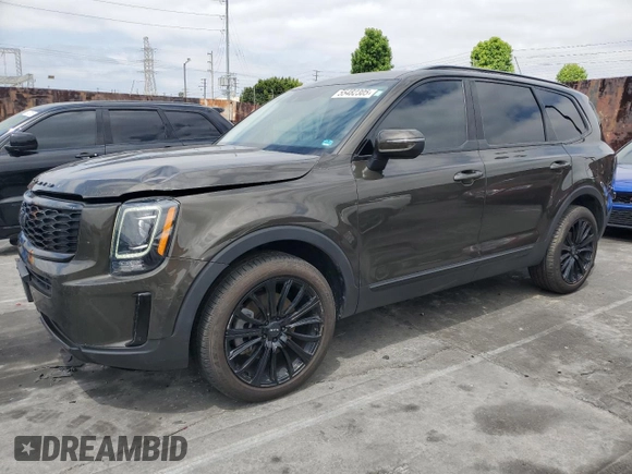 2022 Kia Telluride S with VIN 5XYP6DHCXNG244422, listed as a Copart auction lot 55482305 with 91,541 mi miles and Salvage Title. Bid and sale history available at DreamBid. Image 1.