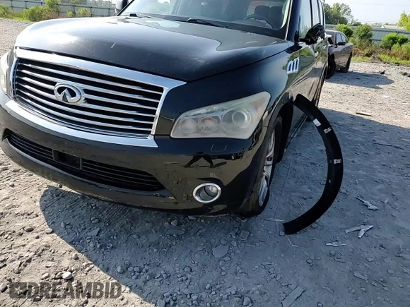 2012 Infiniti QX56 8-passenger with VIN JN8AZ2ND3C9715246, listed as a Copart auction lot 65322224 with 257,610 mi miles and Salvage Title. Bid and sale history available at carsss.com. Image 11.