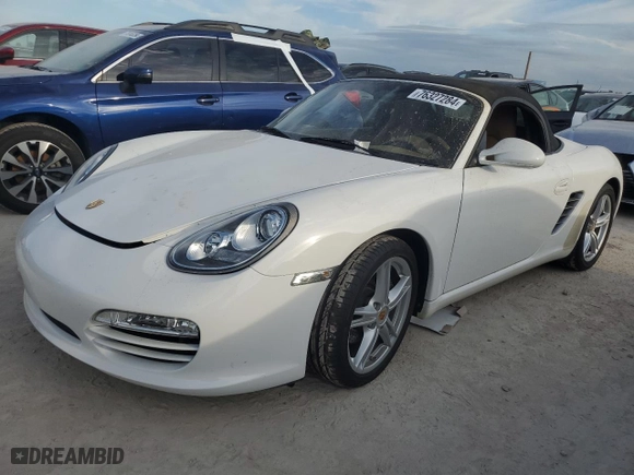 2009 Porsche Boxster with VIN WP0CA29849S710180, listed as a Copart auction lot 76327284 with 0 mi miles and Non Repairable. Bid and sale history available at carsss.com. Image 1.