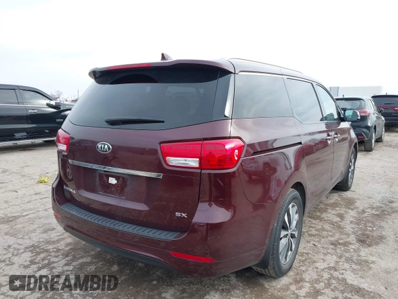2017 Kia Sedona EX with VIN KNDMC5C11H6278098, listed as a IAAI auction lot 41581577 with 98,748 mi miles. Bid and sale history available at carsss.com. Image 4.