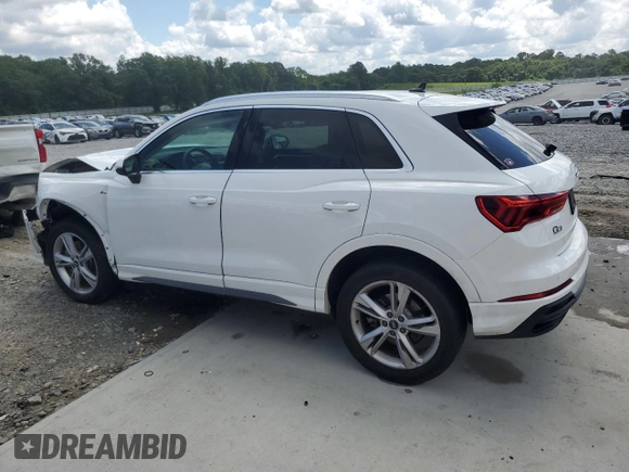 2021 Audi Q3 S line Premium with VIN WA1DECF37M1028653, listed as a Copart auction lot 61348155 with 42,322 mi miles and Salvage title. Bid and sale history available at DreamBid. Image 2.