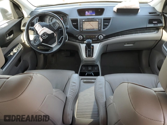 2014 Honda CR-V EX-L with VIN 2HKRM3H74EH555204, listed as a Copart auction lot 45809815 with 75,424 mi miles and Salvage Title. Bid and sale history available at DreamBid. Image 8.