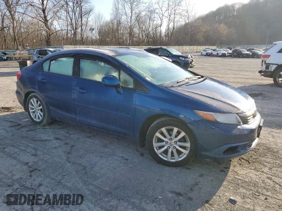 2012 Honda Civic EX-L with VIN 19XFB2F99CE324615, listed as a Copart auction lot 50165245 with 149,076 mi miles and Salvage Title. Bid and sale history available at DreamBid. Image 4.