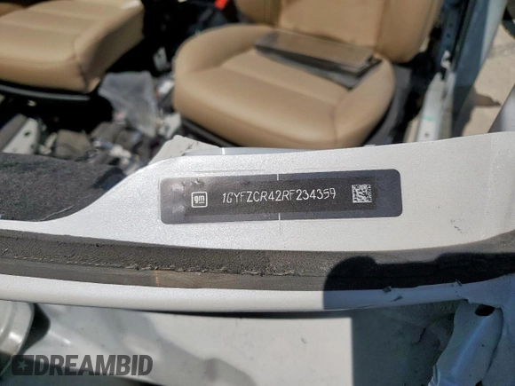 2024 Cadillac XT4 FWD Premium Luxury with VIN 1GYFZCR42RF234359, listed as a Copart auction lot 47890595 with Not provided miles and Non repairable. Bid and sale history available at DreamBid. Image 14.