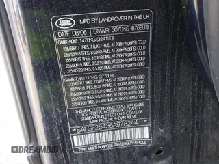 2006 Land Rover Range Rover Sport HSE с VIN SALSF25436A978244, выставлен на аукционе IAAI как лот 41513803 с пробегом 169 932 миль миль и . История ставок и продаж доступна на DreamBid. Изображение 9.