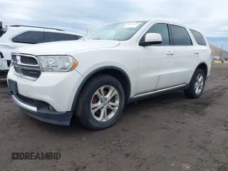 2012 Dodge Durango SXT with VIN 1C4RDHAG8CC237151, listed as a IAAI auction lot 42074419 with 262,409 mi miles. Bid and sale history available at carsss.com. Image 2.