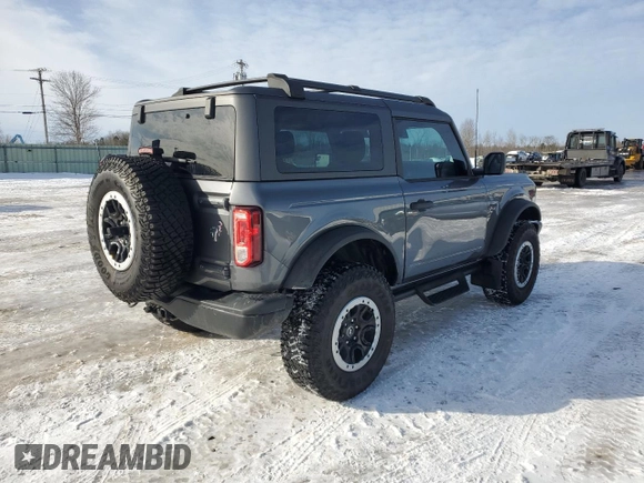 2024 Ford Bronco Black Diamond with VIN 1FMDE1AH3RLA71844, listed as a Copart auction lot 43228085 with 4,753 mi miles and Salvage title. Bid and sale history available at DreamBid. Image 3.