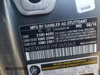 2017 Mercedes-Benz C 300 with VIN WDDWJ4KB1HF365363, listed as a Copart auction lot 61899515 with 54,801 mi miles and Salvage title. Bid and sale history available at DreamBid. Image 12.