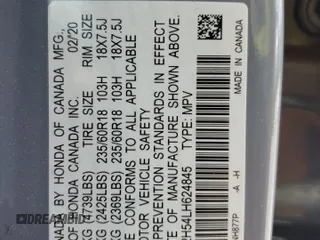 2020 Honda CR-V EX z VIN 2HKRW2H54LH624845, wystawiony jako Copart lot #58128415 z przebiegiem 42 085 mil mil oraz Szkoda całkowita • Salvage title. Historia ofert i sprzedaży dostępna na DreamBid. Obrazek 13.