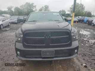 2018 Ram 1500 Express with VIN 1C6RR7FT8JS277905, listed as a Copart auction lot 57579305 with 76,450 mi miles and Salvage title. Bid and sale history available at DreamBid. Image 5.