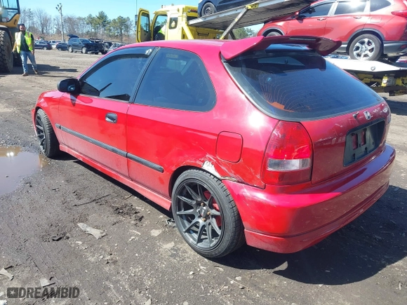 1997 Honda Civic DX with VIN 2HGEJ6449VH104445, listed as a IAAI auction lot 41886646 with 216,780 mi miles. Bid and sale history available at carsss.com. Image 3.