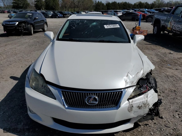 2010 Lexus IS 250 with VIN JTHBF5C24A2096401, listed as a Copart auction lot 51515805 with 128,203 mi miles and Salvage Title. Bid and sale history available at carsss.com. Image 5.