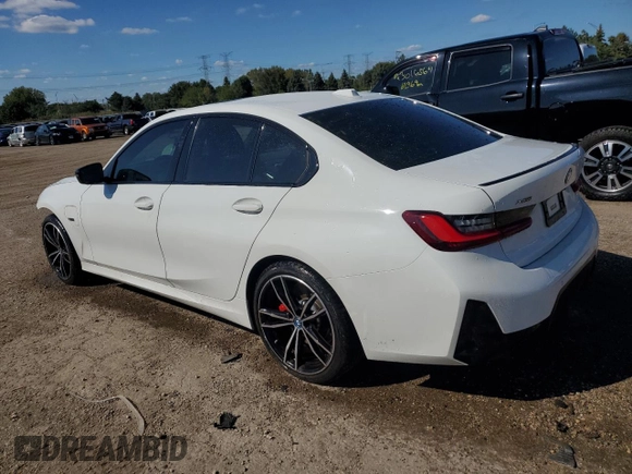 2023 BMW 3 Series 330e xDrive with VIN 3MW39FS03P8D11146, listed as a Copart auction lot 72354834 with 19,517 mi miles and Salvage Title. Bid and sale history available at carsss.com. Image 2.