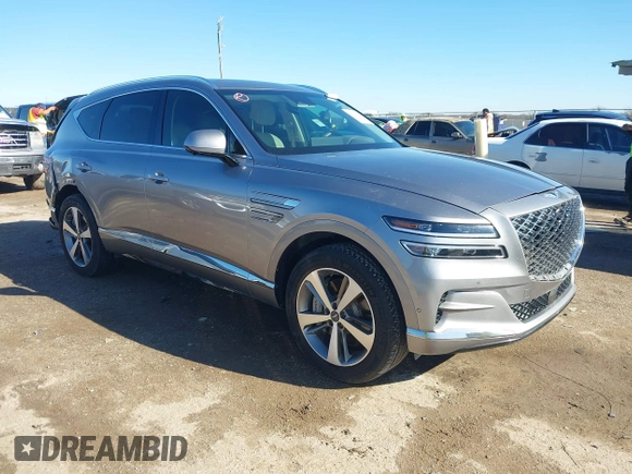2023 Genesis GV80 with VIN KMUHBDSB2PU121986, listed as a IAAI auction lot 41178066 with Not Provided miles. Bid and sale history available at carsss.com. Image 1.
