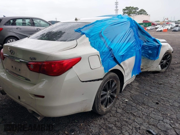 2014 Infiniti Q50 Premium with VIN JN1BV7AP4EM691857, listed as a IAAI auction lot 42372219 with 177,021 mi miles and . Bid and sale history available at DreamBid. Image 4.