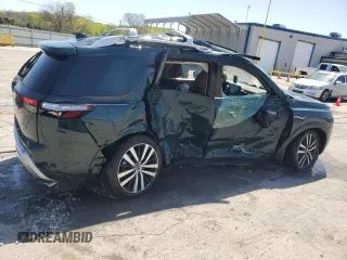 2024 Nissan Pathfinder Platinum with VIN 5N1DR3DK1RC266834, listed as a Copart auction lot 52101895 with 2,046 mi miles and Salvage title. Bid and sale history available at DreamBid. Image 3.