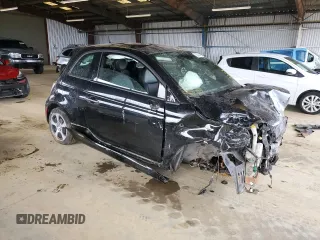 2015 FIAT 500e with VIN 3C3CFFGE9FT672669, listed as a Copart auction lot 52047345 with Not provided miles and Salvage title. Bid and sale history available at DreamBid. Image 4.