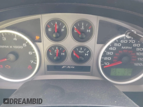 2008 Ford F-150 XLT with VIN 1FTPW145X8FB64762, listed as a IAAI auction lot 41701809 with 57,121 mi miles. Bid and sale history available at carsss.com. Image 7.