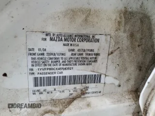 2004 Mazda 6 i with VIN 1YVFP80CX45N43521, listed as a Copart auction lot 73315234 with 182,697 mi miles and Salvage Title. Bid and sale history available at DreamBid. Image 14.