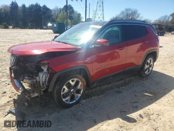 2018 Jeep Compass Limited with VIN 3C4NJCCB8JT410955, listed as a Copart auction lot 49793275 with 69,452 mi miles and Salvage Title. Bid and sale history available at carsss.com. Image 1.
