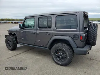 2022 Jeep Wrangler Unlimited Willys with VIN 1C4HJXDM6NW135462, listed as a Copart auction lot 53467564 with 22,028 mi miles and Non Repairable. Bid and sale history available at DreamBid. Image 2.