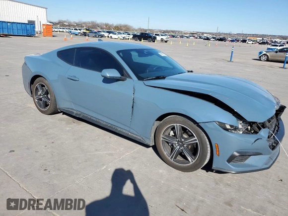 2024 Ford Mustang EcoBoost with VIN 1FA6P8TH3R5137767, listed as a Copart auction lot 47287715 with 10,448 mi miles and Salvage Title. Bid and sale history available at DreamBid. Image 4.
