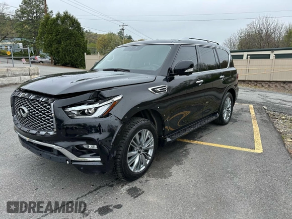 2021 Infiniti QX80 Premium Select with VIN JN8AZ2AF6M9718439, listed as a Copart auction lot 55782665 with 70,168 mi miles and Clean Title. Bid and sale history available at DreamBid. Image 1.