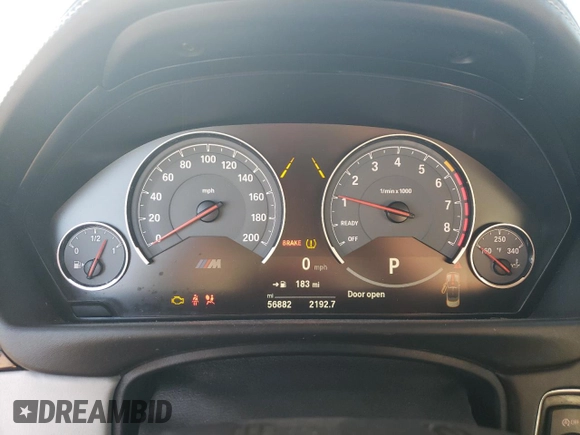 2017 BMW M4 with VIN WBS3U9C57HP970954, listed as a Copart auction lot 84011474 with 56,882 mi miles and Salvage Title. Bid and sale history available at carsss.com. Image 9.