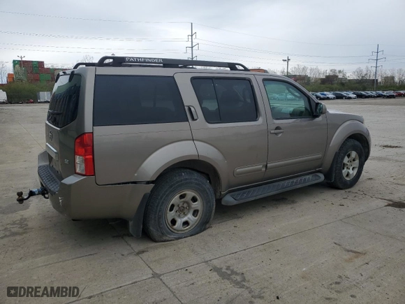 2006 Nissan Pathfinder SE with VIN 5N1AR18WX6C673874, listed as a Copart auction lot 52545235 with 185,716 mi miles and Salvage Title. Bid and sale history available at carsss.com. Image 3.