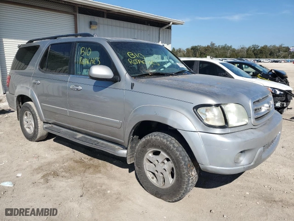 2001 Toyota Sequoia Limited with VIN 5TDBT48A21S016607, listed as a Copart auction lot 43915015 with 221,716 mi miles and Salvage Title. Bid and sale history available at carsss.com. Image 4.
