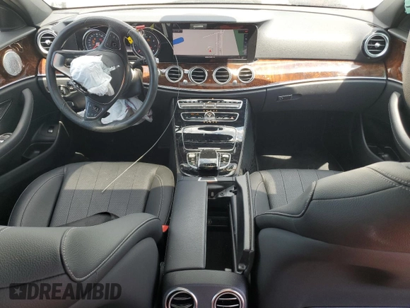 2018 Mercedes-Benz E-Class E 300 with VIN WDDZF4JB4JA380152, listed as a Copart auction lot 52855905 with 27,376 mi miles and Salvage Title. Bid and sale history available at carsss.com. Image 8.