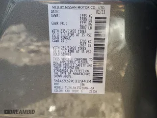 2023 Nissan Murano SL with VIN 5N1AZ2CS2PC119434, listed as a Copart auction lot 45043915 with 16,820 mi miles and Salvage Title. Bid and sale history available at carsss.com. Image 15.