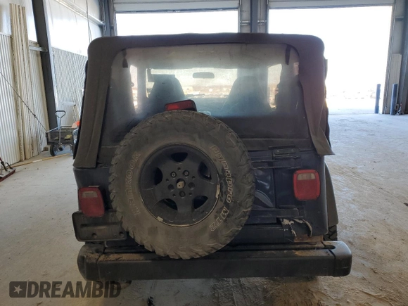 2002 Jeep Wrangler Sport with VIN 1J4FA49S82P713459, listed as a Copart auction lot 52745955 with 173,297 mi miles and Salvage Title. Bid and sale history available at carsss.com. Image 6.