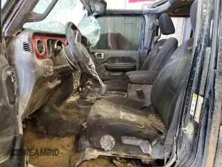 2018 Jeep Wrangler Unlimited Rubicon z VIN 1C4HJXFG0JW113054, wystawiony jako Copart lot #55884355 z przebiegiem Nie podano mil oraz Szkoda całkowita • Salvage title. Historia ofert i sprzedaży dostępna na DreamBid. Obrazek 7.