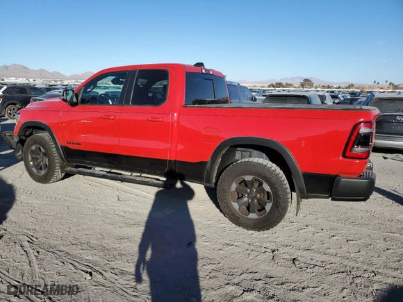 2019 Ram 1500 Rebel with VIN 1C6SRFET2KN629275, listed as a Copart auction lot 45167015 with 74,691 mi miles and Salvage Title. Bid and sale history available at carsss.com. Image 2.