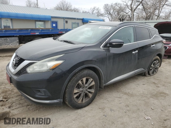 2015 Nissan Murano SV with VIN 5N1AZ2MG8FN248971, listed as a Copart auction lot 44553125 with 125,169 mi miles and Salvage title. Bid and sale history available at DreamBid. Image 1.