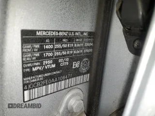 2010 Mercedes-Benz R-Class R 350 BlueTEC with VIN 4JGCB2FE0AA108471, listed as a Copart auction lot 87842015 with 185,516 mi miles and Salvage Title. Bid and sale history available at carsss.com. Image 12.