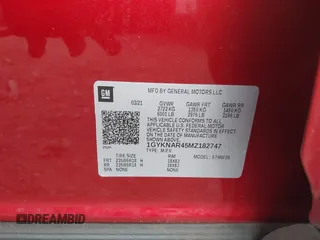 2021 Cadillac XT5 FWD Luxury with VIN 1GYKNAR45MZ182747, listed as a IAAI auction lot 41769515 with 54,753 mi miles. Bid and sale history available at carsss.com. Image 9.