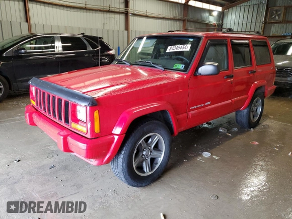 2001 Jeep Cherokee Sport with VIN 1J4FF58S01L519670, listed as a Copart auction lot 84340454 with 132,584 mi miles and Clean title. Bid and sale history available at DreamBid. Image 1.