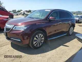 2015 Acura MDX Technology with VIN 5FRYD4H42FB014898, listed as a Copart auction lot 61270235 with 91,963 mi miles and Salvage title. Bid and sale history available at DreamBid. Image 1.