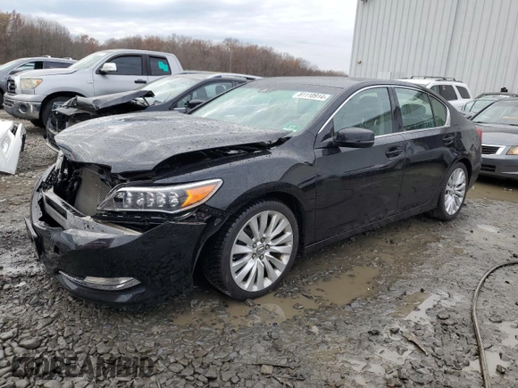 2015 Acura RLX Tech Pkg with VIN JH4KC1F50FC000420, listed as a Copart auction lot 81110914 with 91,359 mi miles and Salvage Title. Bid and sale history available at carsss.com. Image 1.
