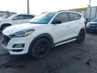 2019 Hyundai Tucson Ultimate with VIN KM8J3CAL2KU949093, listed as a IAAI auction lot 41446521 with 58,446 mi miles. Bid and sale history available at carsss.com. Image 2.