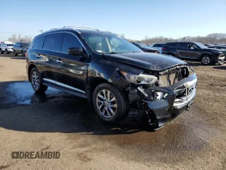 2015 Infiniti QX60 with VIN 5N1AL0MM7FC526329, listed as a Copart auction lot 48662545 with 148,547 mi miles and Salvage Title. Bid and sale history available at DreamBid. Image 4.