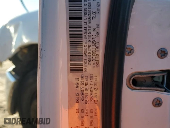 2020 Ram 3500 Tradesman with VIN 3C63RRGL1LG154716, listed as a Copart auction lot 42138535 with 352,052 mi miles and Salvage Title. Bid and sale history available at carsss.com. Image 14.
