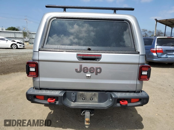 2021 Jeep Gladiator Rubicon with VIN 1C6JJTBG4ML534725, listed as a Copart auction lot 53990494 with 37,478 mi miles and Salvage title. Bid and sale history available at DreamBid. Image 6.
